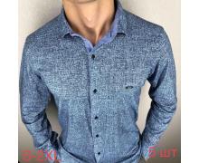 Рубашка мужская Надийка, модель ND19 l.blue демисезон