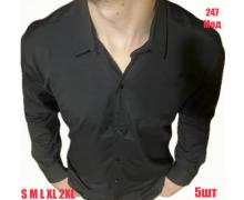 Рубашка мужская Надийка, модель 247 black демисезон