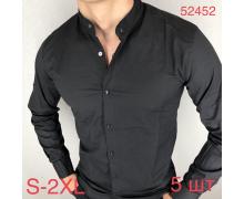 Рубашка мужская Надийка, модель 52452 black демисезон