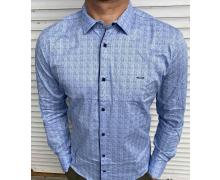 Рубашка мужская Nik, модель 33958 l.blue демисезон