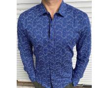 Рубашка мужская Nik, модель 33962 blue демисезон