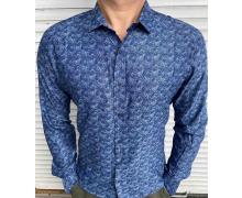 Рубашка мужская Nik, модель 33963 blue демисезон