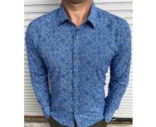 Рубашка мужская Nik, модель 33969 blue демисезон