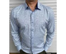 Рубашка мужская Nik, модель 33970 l.blue демисезон