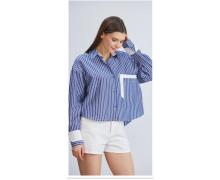 Рубашка женская MMC clothes, модель 24072 navy демисезон