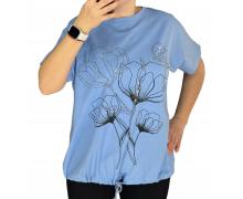 футболка женская LeVisha, модель 27036 l.blue лето