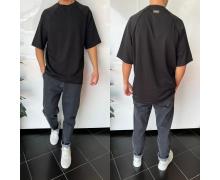 футболка мужская Three Black, модель 1218 black лето