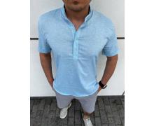 Рубашка мужская Nik, модель 34023 l.blue лето