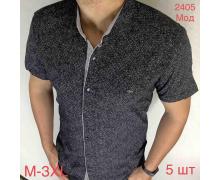Рубашка мужская Надийка, модель 2405-1 black лето