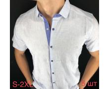 Рубашка мужская Надийка, модель ND75 l.blue лето