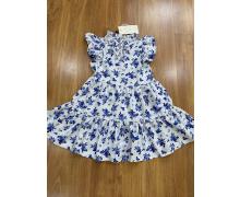 платье детская Dingo, модель 234 white-blue лето