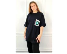 футболка женская Global, модель 4487 black лето