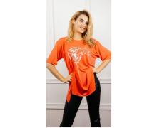 футболка женская Global, модель 4504 orange лето
