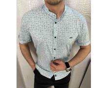 Рубашка мужская Nik, модель 34150 l.blue лето