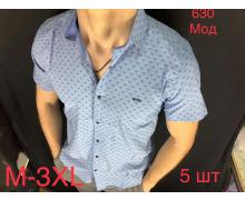 Рубашка мужская Надийка, модель 630-2 l.blue лето