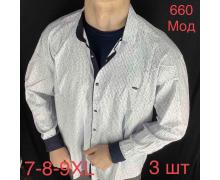 Рубашка мужская Надийка, модель 660 l.grey лето