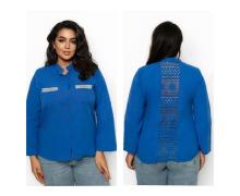 Рубашка женская Global, модель 4685 blue демисезон