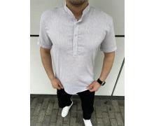 Рубашка мужская Nik, модель 54571 white лето