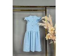 Платье детская Delfinka, модель 590 l.blue лето