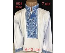 Вышиванка детская Надийка, модель 1531 white-l.blue демисезон