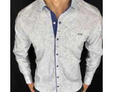 Рубашка мужская Надийка, модель NRD0908-33 бел-св.сер демисезон