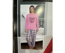 пижама женская HomeWear, модель HW29 pink зима