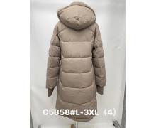 Пальто женский Jacket, модель C5858 beige зима