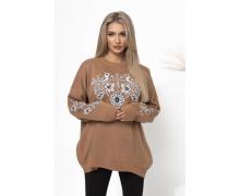 свитер женский Global, модель 1086 brown зима