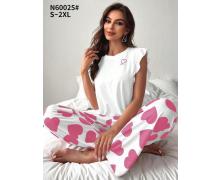 Пижама женская Fili Wear, модель N60025 white-pink лето