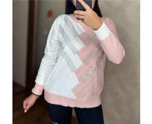 Свитер женский Shipi, модель 24044 pink-white демисезон