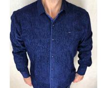 рубашка мужская Надийка, модель N13 синий полубатал демисезон