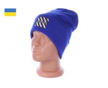 шапка женская Off-white, модель Молодеж голубой зима