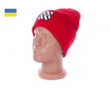 шапка женская Off-white, модель Молодеж красный зима