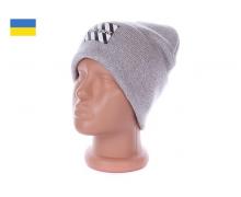шапка женская Off-white, модель Молодеж св.серый зима