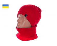 шапка женская Off-white, модель Набор красный зима