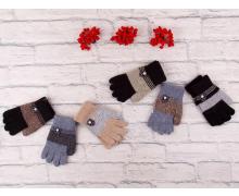 перчатки детские КОРОЛЕВА, модель E15 mix одинарные зима