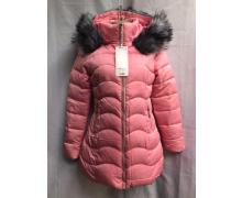 куртка женская T&T, модель A443 pink зима