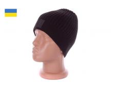 шапка мужская Off-white, модель Поло подворот черный зима