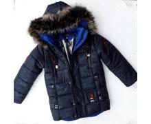 куртка подросток Надийка, модель K44 синий зима