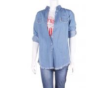 рубашка женская Sercino, модель R268 l.blue демисезон