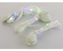 шнурки женские Poly, модель Шнурки белый LED демисезон