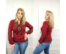 свитер женский Global, модель A170 red демисезон