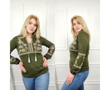 свитер женский Global, модель A172 green демисезон