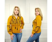 свитер женский Global, модель A175 yellow демисезон