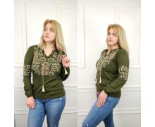 свитер женский Global, модель A180 green демисезон
