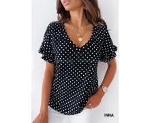 блузка женская INNA, модель 165 black лето