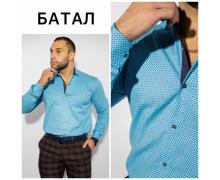 рубашка мужская Yulichka, модель Батал 3291 mint демисезон