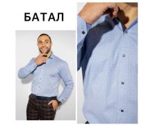 рубашка мужская Yulichka, модель Батал 3320 d.blue демисезон