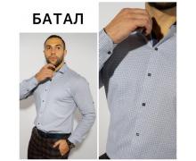 рубашка мужская Yulichka, модель Батал 3320 grey демисезон
