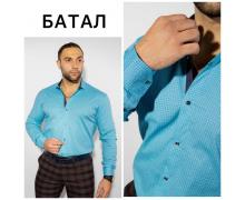 рубашка мужская Yulichka, модель Батал 3320 mint демисезон